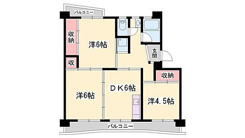 兵庫県三木市志染町西自由が丘２丁目 賃貸マンション