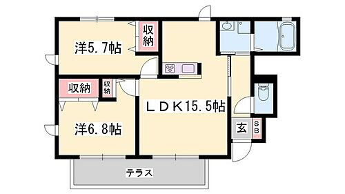 シャルマンパレス 1階 2LDK 賃貸物件詳細