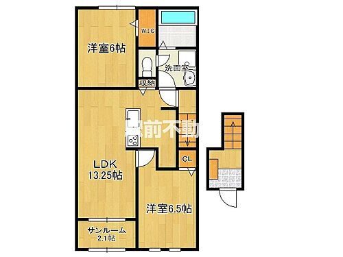 ハピネスメゾン　Ｂ 2階 2LDK 賃貸物件詳細