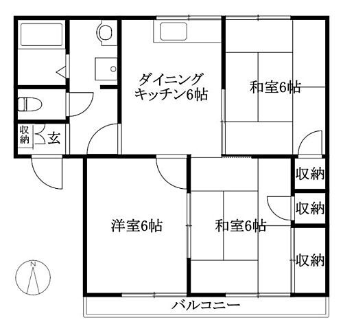 フレグランス乃万 2階 3DK 賃貸物件詳細