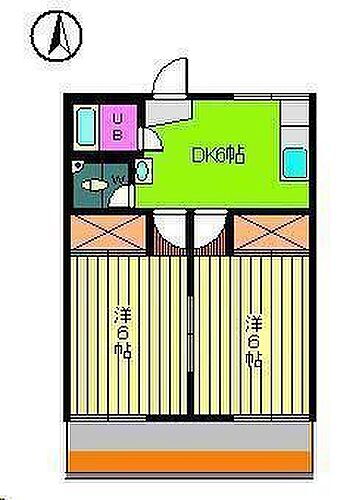 第３１杉フラット 2階 2DK 賃貸物件詳細