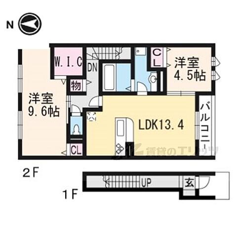 滋賀県大津市大江3丁目 瀬田駅 2LDK アパート 賃貸物件詳細
