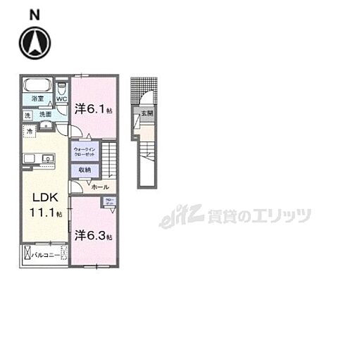 滋賀県東近江市小脇町 太郎坊宮前駅 2LDK アパート 賃貸物件詳細