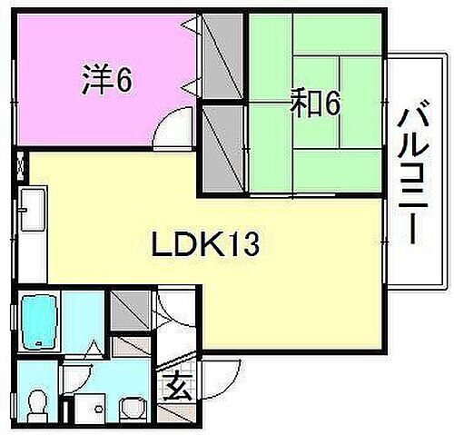 愛媛県松山市東石井4丁目 福音寺駅 2LDK アパート 賃貸物件詳細