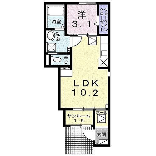 佐賀県唐津市鏡新開 東唐津駅 1LDK アパート 賃貸物件詳細