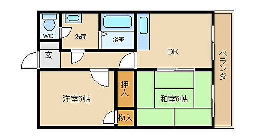 兵庫県加古川市平岡町新在家 東加古川駅 2DK マンション 賃貸物件詳細