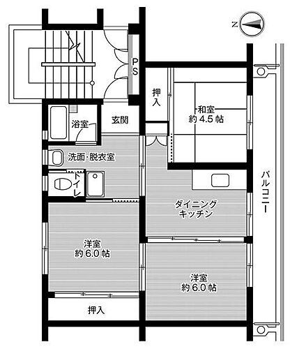 ビレッジハウス名張２号棟 2階 3DK 賃貸物件詳細