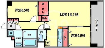  ポラリス松ヶ枝　開放感のある間取り