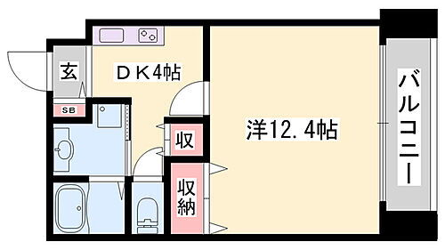 兵庫県姫路市坂田町 京口駅 1DK マンション 賃貸物件詳細