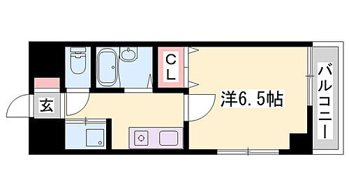 兵庫県姫路市坂田町 姫路駅 1K マンション 賃貸物件詳細