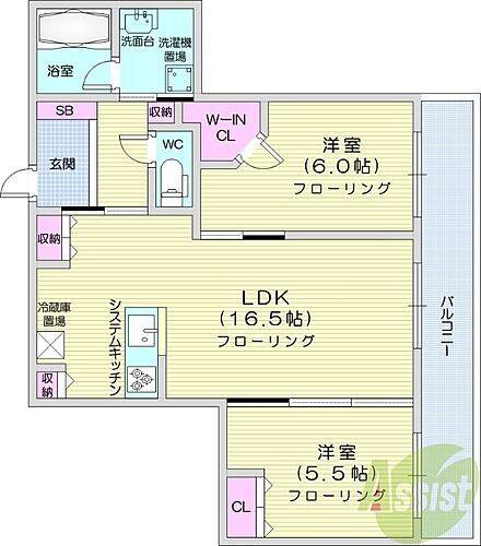 ライオンズタワー札幌 10階 2LDK 賃貸物件詳細