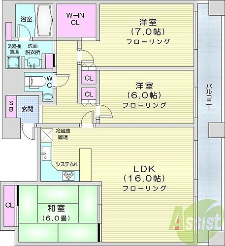 ラフォーレ札幌 6階 3LDK 賃貸物件詳細