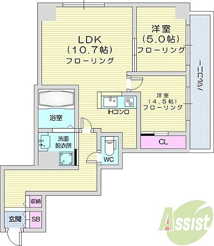 北海道札幌市中央区北二条東1丁目 さっぽろ駅 2LDK マンション 賃貸物件詳細