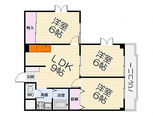 大阪府高石市加茂2丁目 高石駅 3LDK マンション 賃貸物件詳細