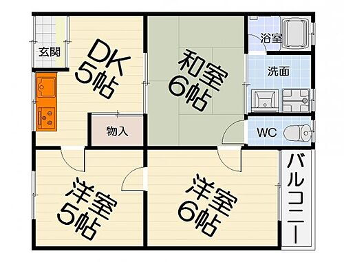 大阪府高石市千代田5丁目 北助松駅 3DK アパート 賃貸物件詳細