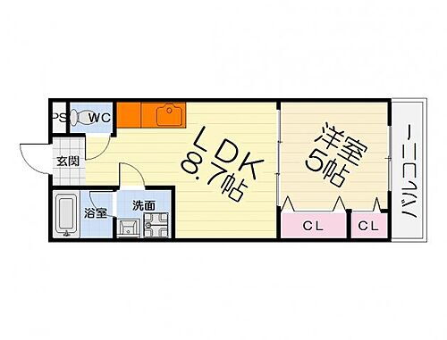 大阪府高石市千代田4丁目 高石駅 1LDK アパート 賃貸物件詳細