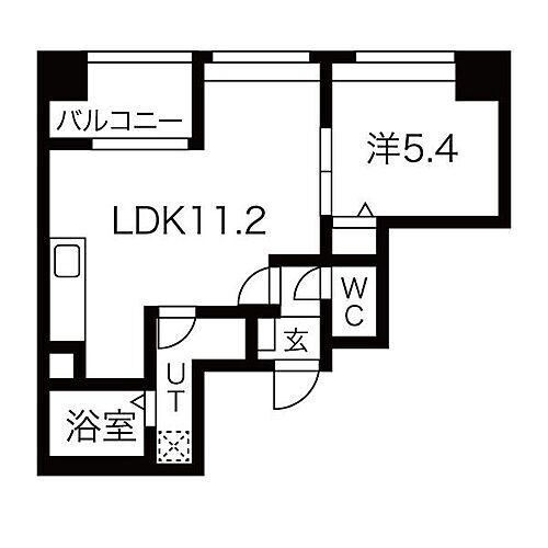  間取り［LDK11.2帖×洋室5.4帖］
