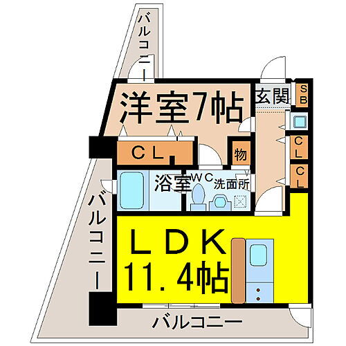  LDK11.4帖　洋室7帖