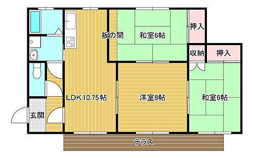 岡山県倉敷市西阿知町834 3 西阿知駅 3LDK アパート 賃貸物件詳細
