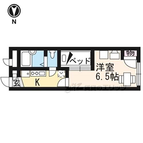京都府京都市左京区田中北春菜町 茶山・京都芸術大学駅 1K アパート 賃貸物件詳細