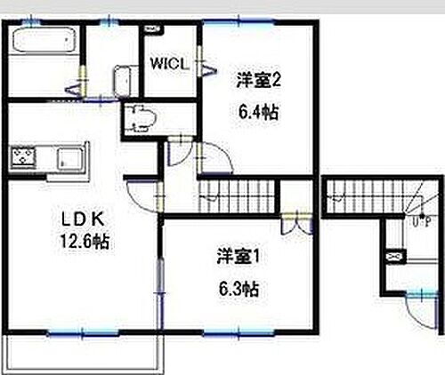 ハイツフローラ南ＩＩ 2階 2LDK 賃貸物件詳細