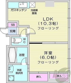  1LDK、最上階、灯油暖房、独立洗面台、トイレ・風呂別