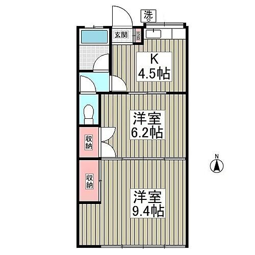 栃木県宇都宮市石井町 宇都宮駅 2K アパート 賃貸物件詳細