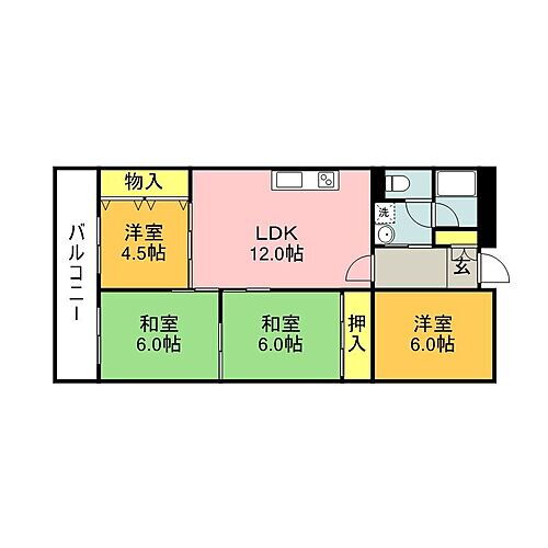 ホワイトピア周船寺 5階 4LDK 賃貸物件詳細