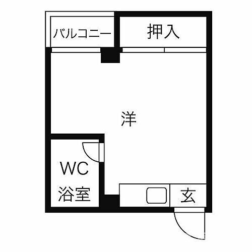 栄光ハイツ 6階 ワンルーム 賃貸物件詳細