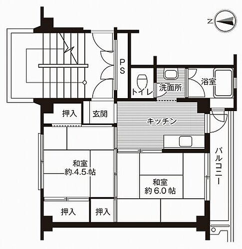 ビレッジハウス米田２号棟 3階 2K 賃貸物件詳細