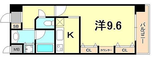 ＫＡＩＳＥＩ新神戸第２ＷＥＳＴ 3階 1K 賃貸物件詳細