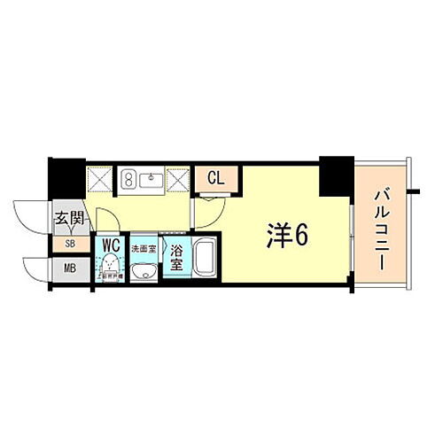 エステムコート神戸湊町 10階 1K 賃貸物件詳細