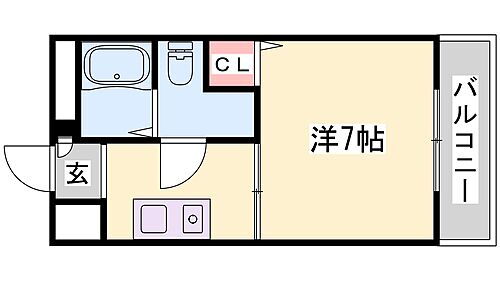 サンワプラザ福崎ＩＩ 3階 1K 賃貸物件詳細