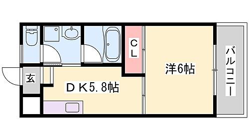 兵庫県姫路市琴岡町 山陽姫路駅 1DK マンション 賃貸物件詳細