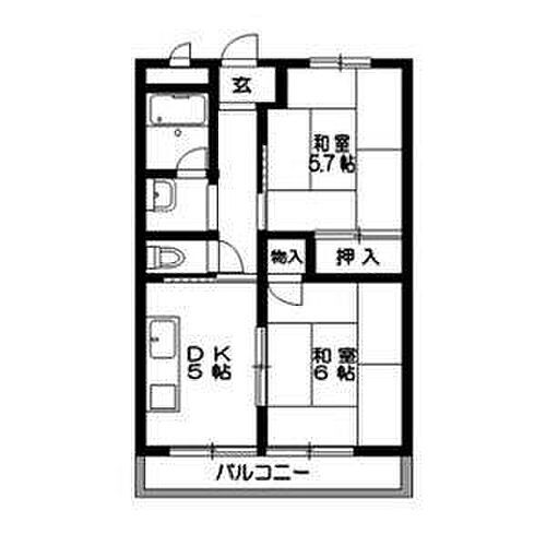 兵庫県加東市上中1丁目 滝野駅 2DK マンション 賃貸物件詳細