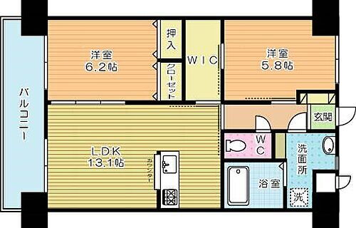 福岡県北九州市小倉北区菜園場1丁目1-29 西小倉駅 2LDK マンション 賃貸物件詳細