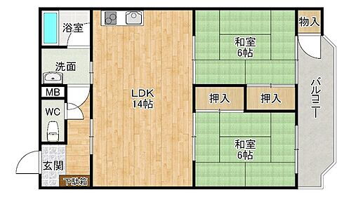 福岡県北九州市小倉北区片野3丁目4-24 片野駅 2LDK マンション 賃貸物件詳細
