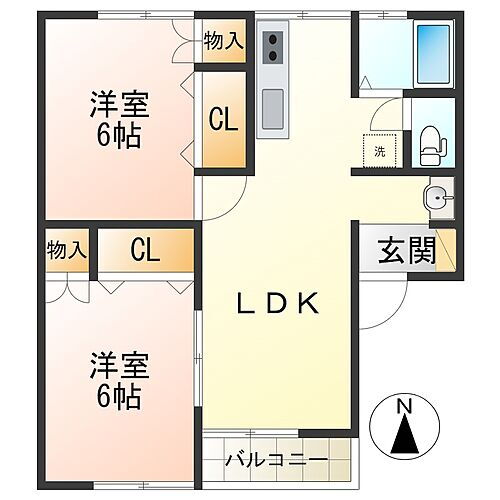 山形県山形市中桜田3丁目2-26 蔵王駅 2LDK アパート 賃貸物件詳細