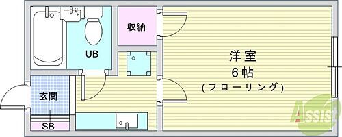 槻木ハイツ 2階 1K 賃貸物件詳細