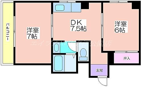 ラパンジール住吉大社 8階 2DK 賃貸物件詳細