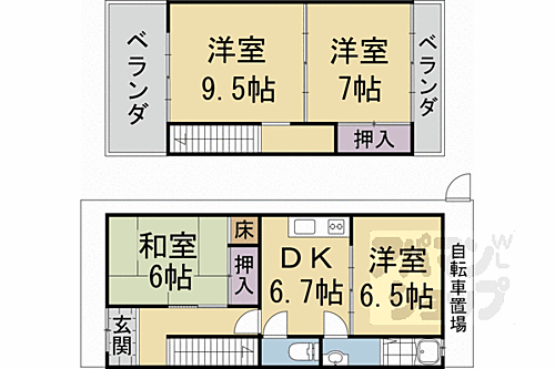 京都府京都市伏見区深草芳本町 賃貸一戸建て