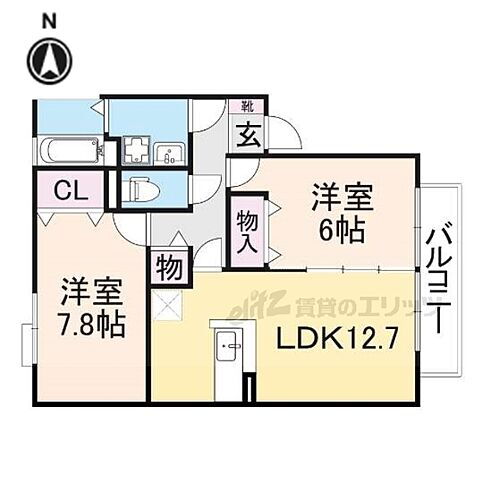 奈良県香芝市穴虫 二上駅 2LDK アパート 賃貸物件詳細