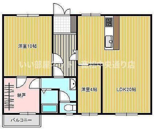 パークサイド山地Ａ棟 1階 2LDK 賃貸物件詳細