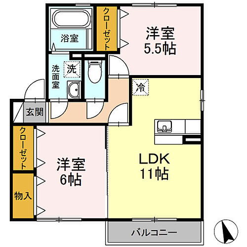 福岡県八女郡広川町大字藤田966-1 西牟田駅 2LDK アパート 賃貸物件詳細