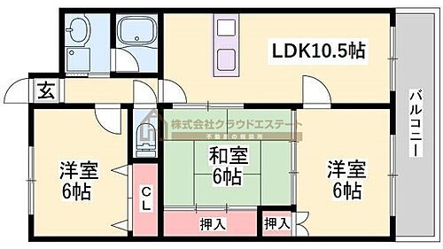 グリーンキャッスル南五葉 2階 3LDK 賃貸物件詳細