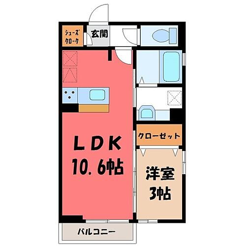 栃木県宇都宮市平出町 宇都宮大学陽東キャンパス駅 1LDK アパート 賃貸物件詳細