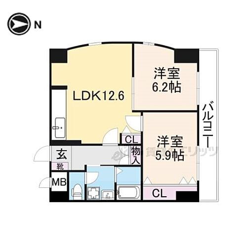 レモンシャトー 10階 2LDK 賃貸物件詳細