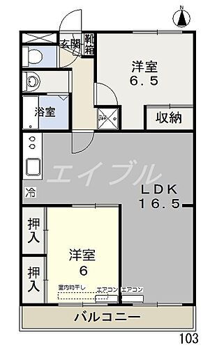 岡山県岡山市北区辰巳 北長瀬駅 2LDK マンション 賃貸物件詳細