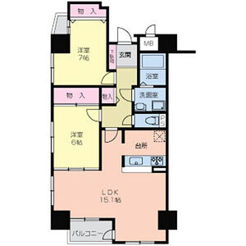 サムティイースト白壁 9階 2LDK 賃貸物件詳細