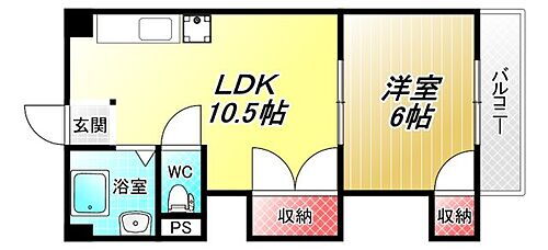 山本北コーポラス１棟 3階 1LDK 賃貸物件詳細